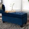Baxton Studio Michaela Navy Blue Velvet Upholstered Storage Ottoman 162-10459 - alternate 9